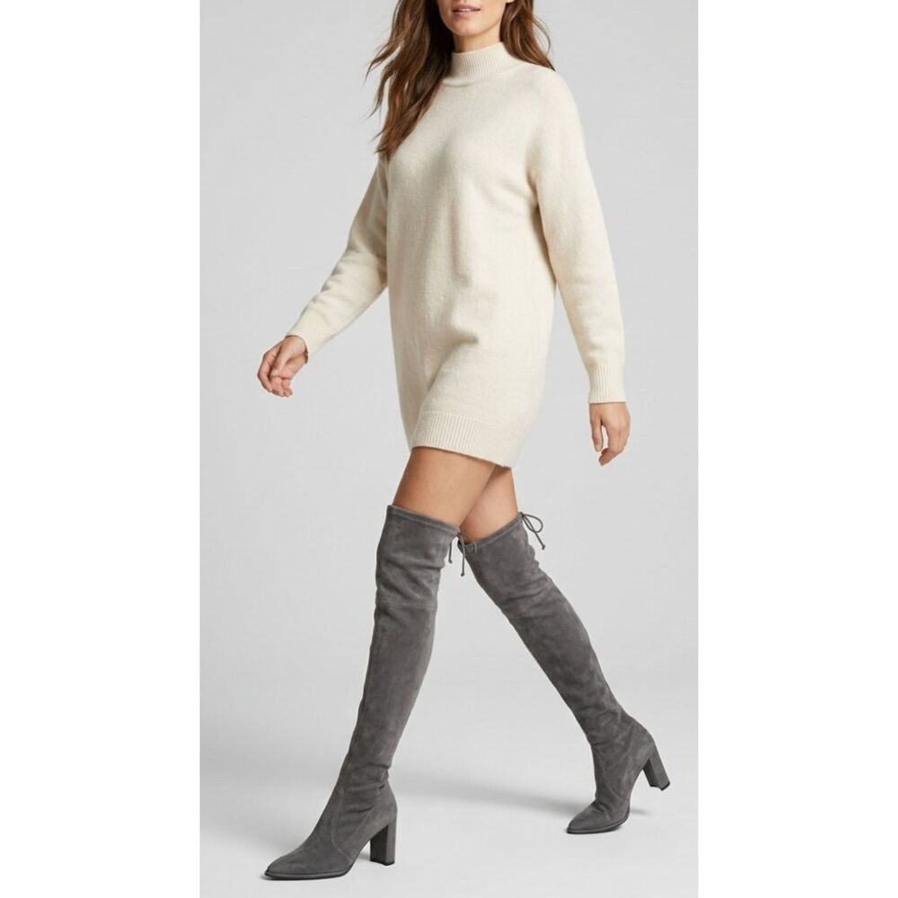 Stuart Weitzman Landmark Slate Grey Suede Over the Knee Boots Size 7